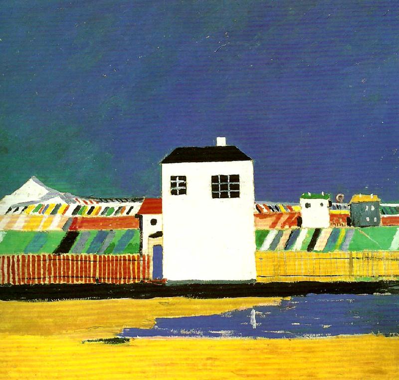 Kazimir Malevich landscape with a white house oil painting image